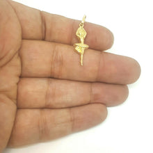 Load image into Gallery viewer, 14k yellow Gold 3D hollow ballerina dancer Pendant gift for her fine jewelry  1g
