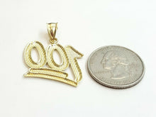 Load image into Gallery viewer, New 10K Solid Yellow Gold Diamond Cut One Hundred 100 Charm Pendant jewelry 2.9g
