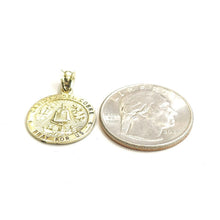 Load image into Gallery viewer, 10k yellow gold round virgin Caridad del Cobre pendant fine jewelry 0.69" 1.6g

