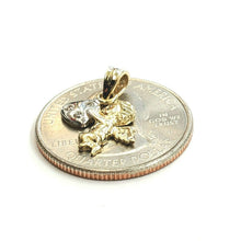 Load image into Gallery viewer, New 14k two tone Gold full body tiny angel heart Pendant charm fine jewelry 1.1g
