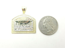 Load image into Gallery viewer, 10k two-tone gold last supper pendant charm fine gift  religions jewelry 4.8g
