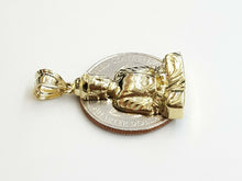 Load image into Gallery viewer, New 10k yellow gold buddha buda buddah pendant charm fine religious jewelry 3.1g
