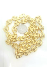 Load image into Gallery viewer, New 10K yellow gold 13mm hollow puff Gucci link chain jewelry gift 28" 46.6g
