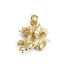 Load image into Gallery viewer, 14k yellow Gold 3D winged dragon Pendant charm solid gift fine jewelry 4.2g

