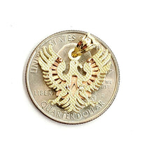 Load image into Gallery viewer, New 10k multi color Gold eagle Pendant charm diamond cut gift fine jewelry 2g
