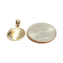 Load image into Gallery viewer, 14k yellow Gold round caduceus of Hermes medical sign Pendant charm jewelry 1.7g
