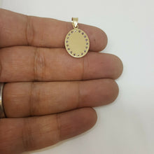 Load image into Gallery viewer, 14k gold oval virgin Mary Guadalupe pendant charm religious gift jewelry 1.3g
