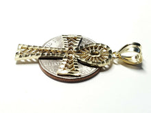 Load image into Gallery viewer, 10k yellow gold Egyptian ankh cross pendant charm fine religious jewelry 2.6g
