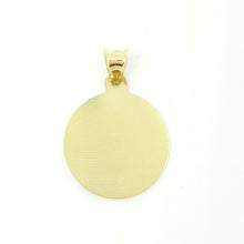 Load image into Gallery viewer, 14k yellow gold round Jesus pendant charm gift religious fine jewelry 0.63" 1.2g
