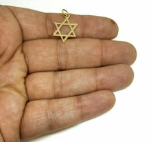 Load image into Gallery viewer, 14k yellow gold star of David Jewish Israel charm pendant religious jewelry 0.9g

