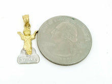 Load image into Gallery viewer, New 14k two tone gold divino nino baby Jesus religious pendant fine jewelry 0.8g
