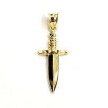 Load image into Gallery viewer, New 10k yellow Gold dagger knife Pendant charm Unisex Gift fine jewelry 2.2g
