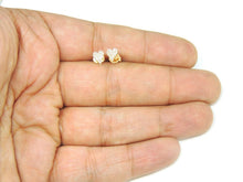 Load image into Gallery viewer, New 14k yellow Gold 0.10Ct Round Diamond heart stud Earrings Push Back Fastening
