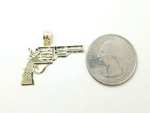 Load image into Gallery viewer, New 10k yellow solid Gold handgun pistol Pendant charm fine gift jewelry 1.3g
