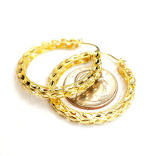 Load image into Gallery viewer, New 10K yellow Gold 1.52" 4mm Turkish hoop Earrings Round fine jewelry 5.7g
