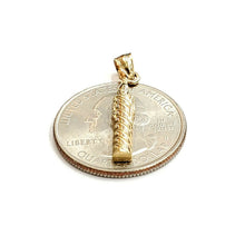 Load image into Gallery viewer, 14k solid yellow Gold candle light Love romance Pendant fine jewelry gift 1.4g
