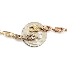 Load image into Gallery viewer, 14K multi color gold Turkish chain 4.5mm Necklace gift fine jewelry 24" 27.1g
