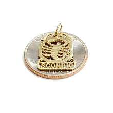 Load image into Gallery viewer, 14k yellow Gold scorpion zodiac sign astrology Pendant charm fine jewelry 1.3g
