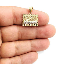 Load image into Gallery viewer, 14k two tone gold last supper pendant charm diamond cut fine gift jewelry 2.5g
