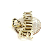 Load image into Gallery viewer, New 10k yellow Gold AMEN word Pendant charm polished shiny fine jewelry 2.5g
