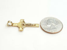 Load image into Gallery viewer, 14k gold two tone saint benedict san Benito cross pendant religious jewelry 2.3g
