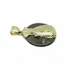 Load image into Gallery viewer, 10k yellow gold dollar sign money bag lucky pendant charm fine gift jewelry 2g
