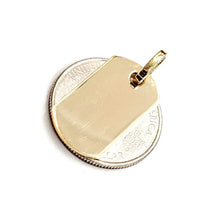 Load image into Gallery viewer, 10k yellow Gold solid dog tag Pendant charm shiny gift fine jewelry 3.5g
