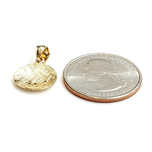Load image into Gallery viewer, 14k yellow Gold tiny volleyball Pendant charm sport game fine jewelry gift 1g
