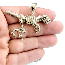 Load image into Gallery viewer, 10k yellow Gold 3D Dinosaur movable animal Jurassic Pendant fine jewelry 16.1g
