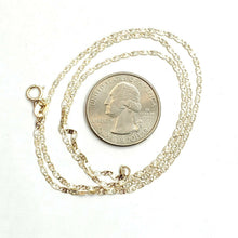 Load image into Gallery viewer, 10K 3 color gold 1.6mm thin valentino chain Necklace fine gift jewelry 1.4g 16"
