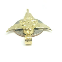 Load image into Gallery viewer, 14k yellow Gold full body angel Pendant charm unisex gift fine jewelry love 4g
