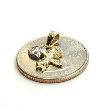Load image into Gallery viewer, New 14k two tone Gold full body tiny angel heart Pendant charm fine jewelry 1.1g
