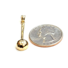 Load image into Gallery viewer, 14k yellow Gold solid 3D Ladle Pendant charm gift fine Kitchenware jewelry 1.6g

