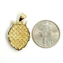 Load image into Gallery viewer, 14k yellow Gold lion head face crown Leo zodiac Pendant charm fine jewelry 4.2g
