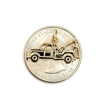 Load image into Gallery viewer, New 14k yellow Gold tow truck car Pendant charm gift fine jewelry 1g
