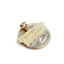 Load image into Gallery viewer, New 14k yellow gold Puerto Rico outline map pendant charm fine gift jewelry 2g
