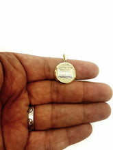 Load image into Gallery viewer, 10k two-tone gold round last supper pendant charm 0.75" religious jewelry 1.9g
