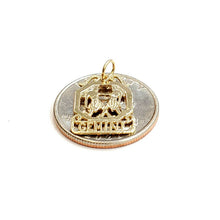 Load image into Gallery viewer, New 14k yellow Gold Gemini zodiac sign astrology Pendant charm fine jewelry 1.3g
