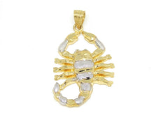 Load image into Gallery viewer, New 14k two tone gold scorpion full body pendant charm fine gift jewelry 2.5g
