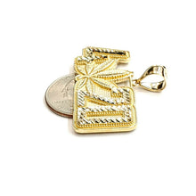 Load image into Gallery viewer, 10k yellow Gold 4/20 marijuana word Pendant charm diamond cut fine jewelry 7.3g
