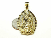 Load image into Gallery viewer, 10k gold virgin Mary Guadalupe pendant charm gift fine religious jewelry 8.3g
