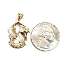 Load image into Gallery viewer, New 14k yellow Gold Pisces fish zodiac sign Pendant astrology fine jewelry 1.9g

