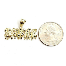 Load image into Gallery viewer, New 10k yellow Gold Savage Pendant charm diamond cut fine gift jewelry 1.9g

