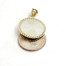 Load image into Gallery viewer, 10k yellow gold round virgin Guadalupe Pendant fine religious jewelry 0.97" 3.7g
