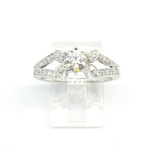 Load image into Gallery viewer, Pre-owned 0.58Ct Natural Diamond 18k White Gold Engagement Ring 6.35mm Size 5.75
