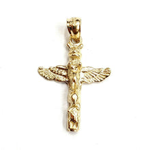 Load image into Gallery viewer, New 14k yellow gold solid Alaska Totem pole Mythology pendant fine jewelry 2.6g
