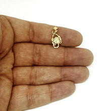Load image into Gallery viewer, 14k yellow gold small scorpion full body pendant charm fine gift jewelry 0.7g
