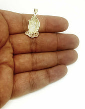 Load image into Gallery viewer, New 14k 2 tone gold praying hands pendant charm religious gift fine jewelry 1.9g
