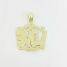 Load image into Gallery viewer, New 10k yellow Gold women love Pendant charm gift fine jewelry diamond cut 1.7g
