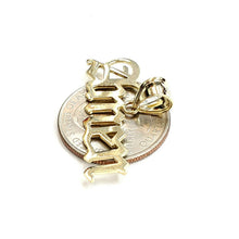 Load image into Gallery viewer, New 10k yellow Gold AMEN word Pendant charm polished shiny fine jewelry 2.5g
